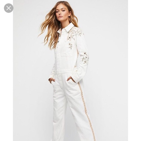 white embellished jumpsuit